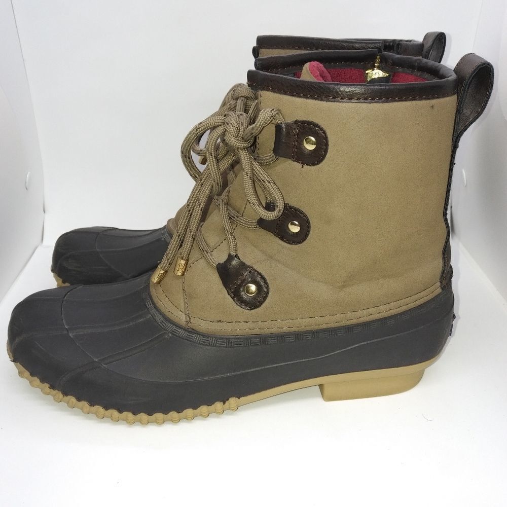 Tommy Hilfiger Twreanna Duck Boots Women's Size‎ 10 M Brown, Tan